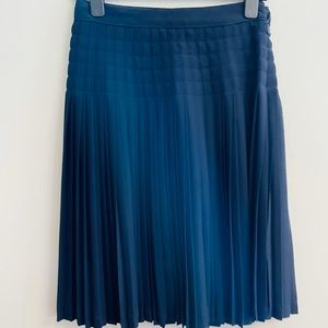 J. Crew Navy Pleated Skirt